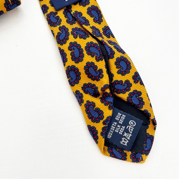 Vintage Burberry Silk Paisley Print Men's Neck Tie - Picture 4 of 6